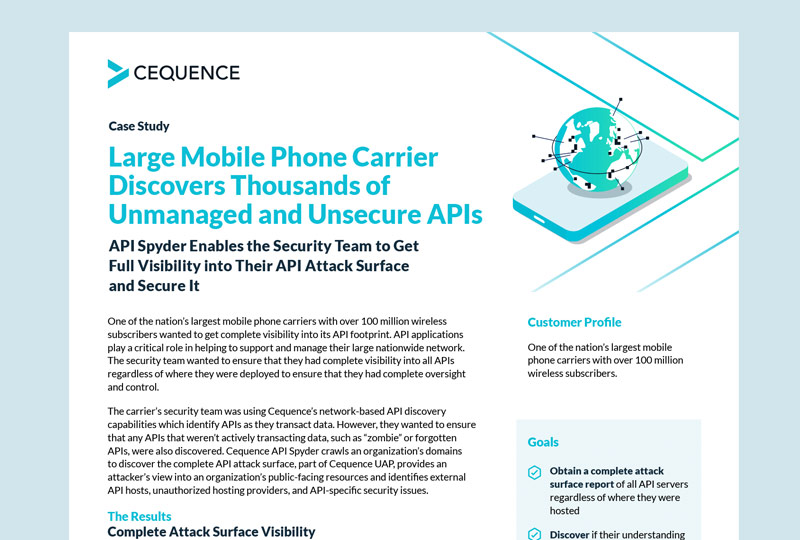Large Mobile Phone Carrier Discovers Thousands of Unmanaged and Unsecure APIs thumbnail