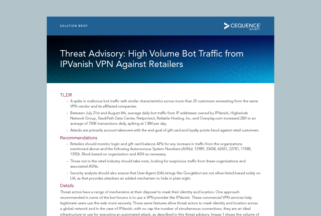IPVanish Solution Brief