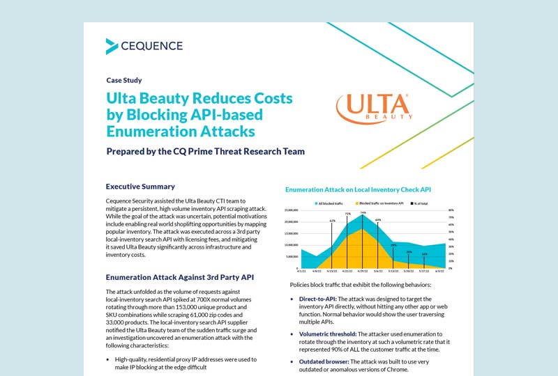 Cequence - Ulta Beauty Reduces Costs