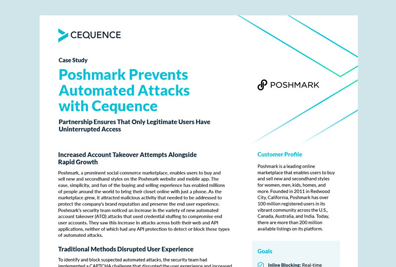 Cequence - Cequence Streamlines Poshmarks Online