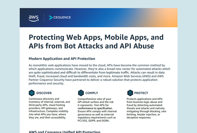 Cequence-AWS Joint Solution Brief thumbnail