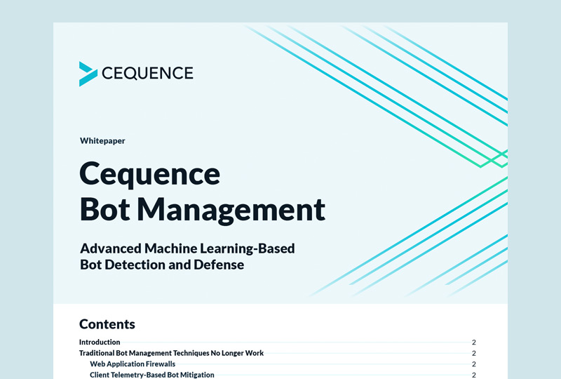 Cequence - Bot Management whitepaper thumbnail