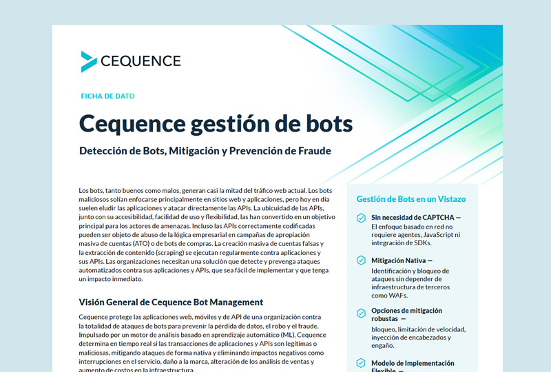 Cequence Bot Management Española datasheet thumbnail