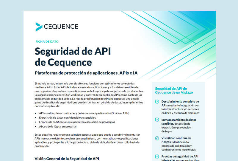 Cequence API Security Española datasheet thumbnail