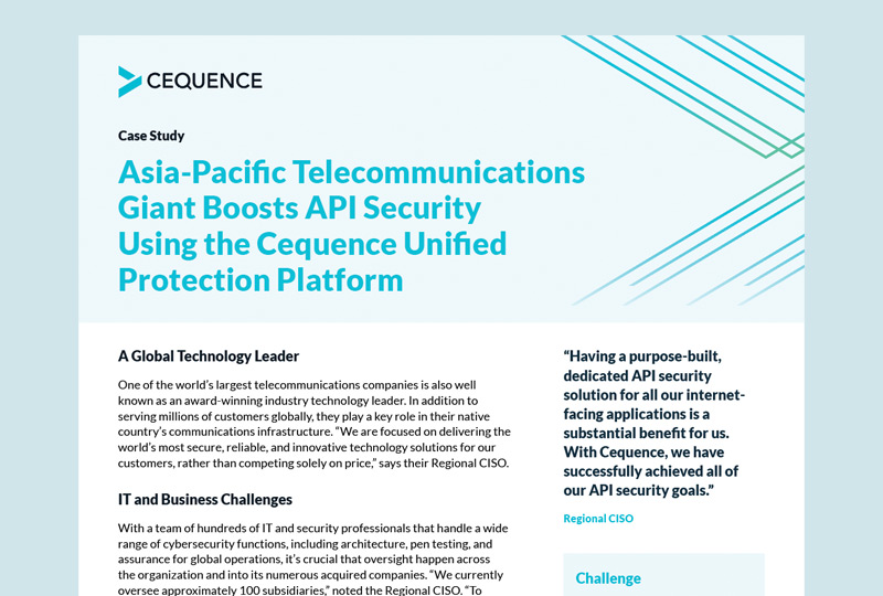 Cequence Asia Pac Telecom case study thumbnail