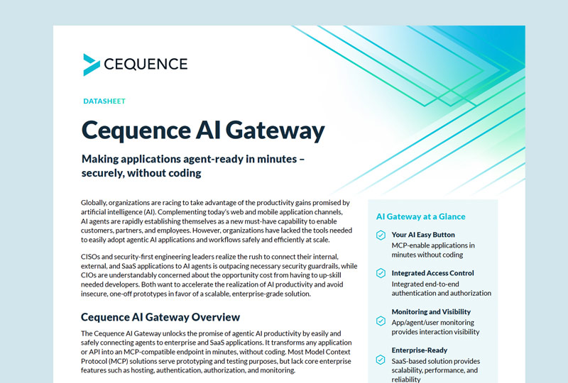 Cequence AI Gateway datasheet thumbnail