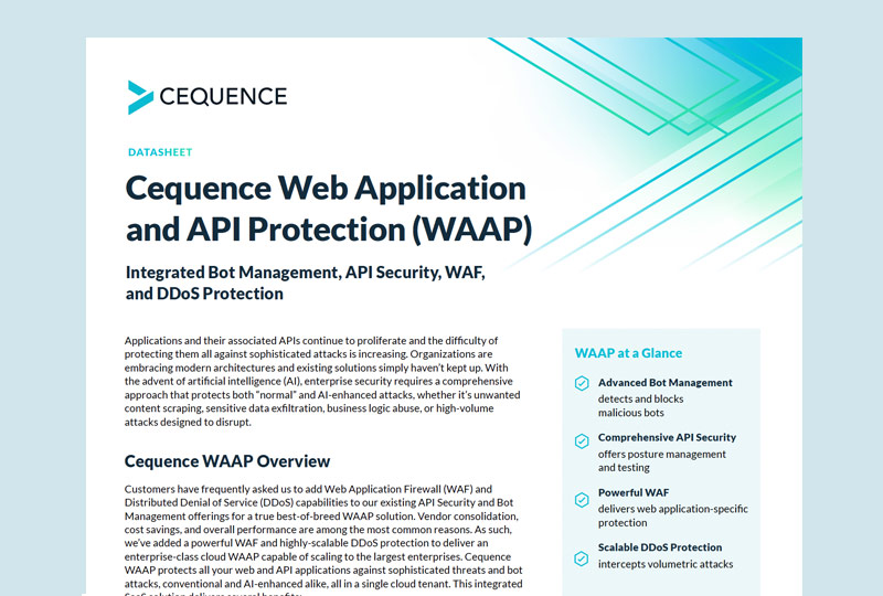 Cequence WAAP datasheet thumbnail