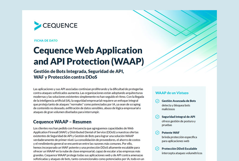 Cequence Web Application and API Protection (WAAP) (ES) thumbnail