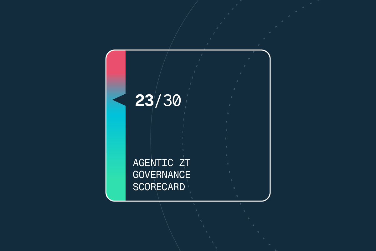 Agentic Zero Trust scorecard showing ten agentic AI governance controls rated 1 to 3 with a maturity tier result