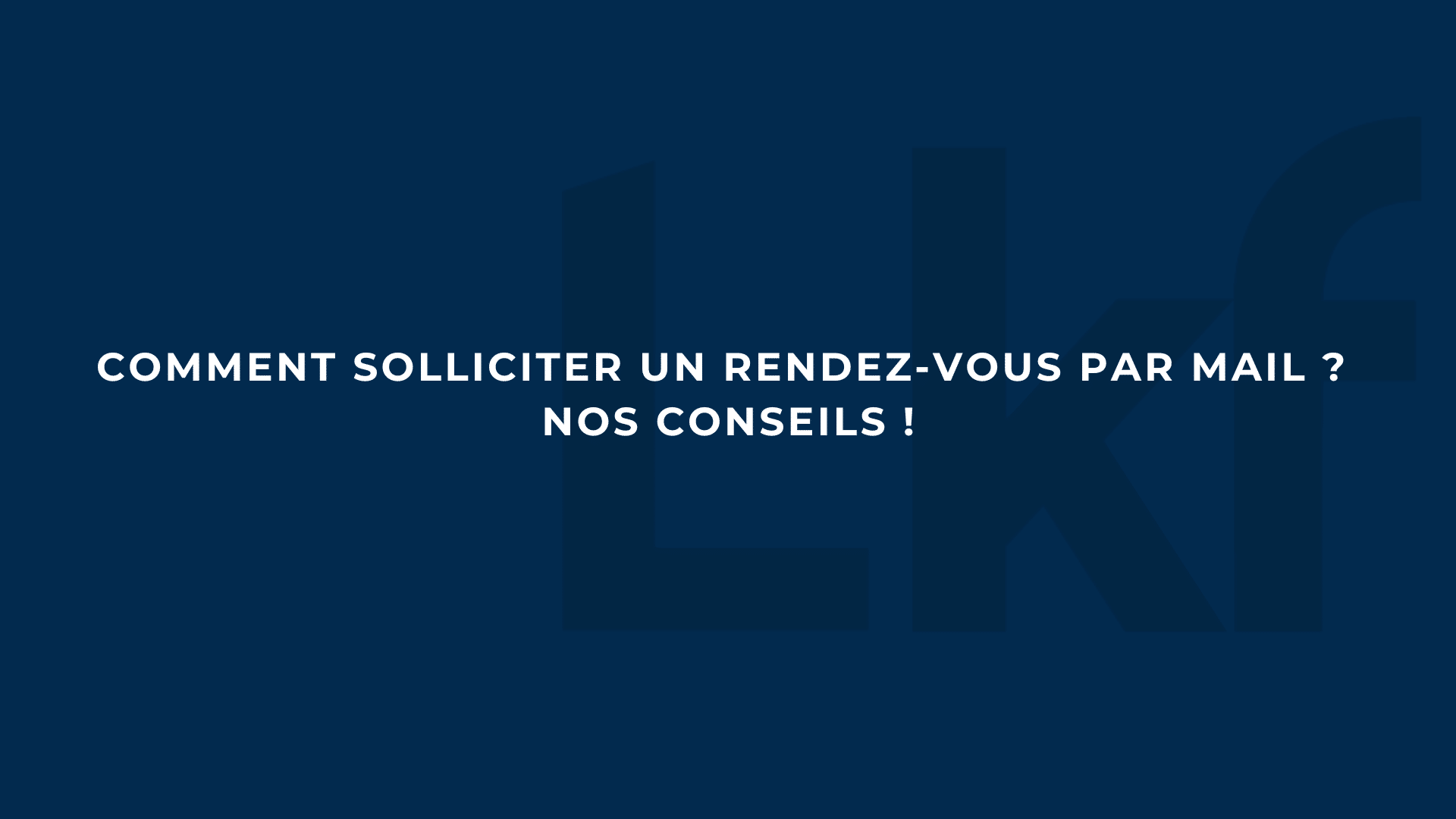soliciter rdv par mail