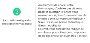 3ème étape thématique