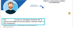 le titre d'un profil linkedin