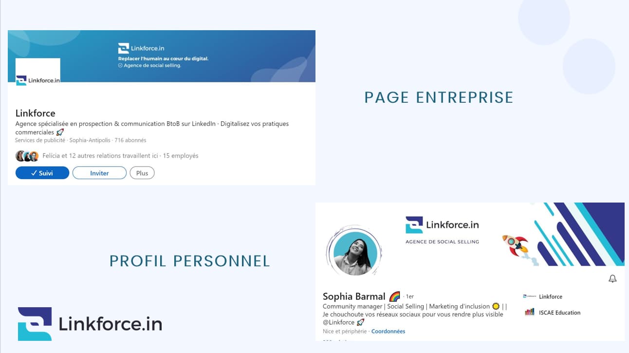 profil personnel vs page entreprise