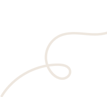 Simple light beige curved line looping once on a transparent background.
