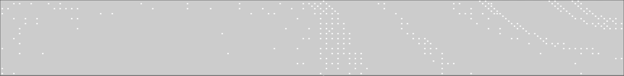 Black background with a pattern of small white dots scattered irregularly.