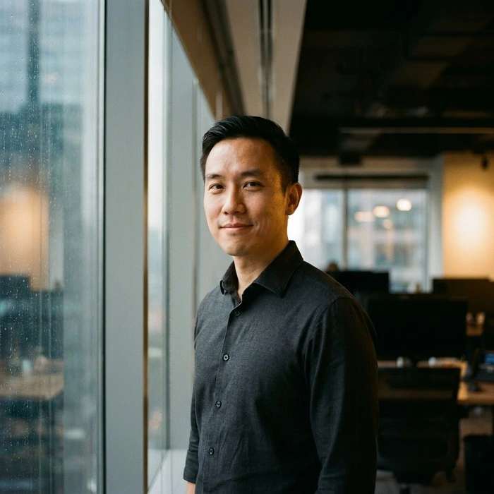 Hong Kong company founder in a modern office