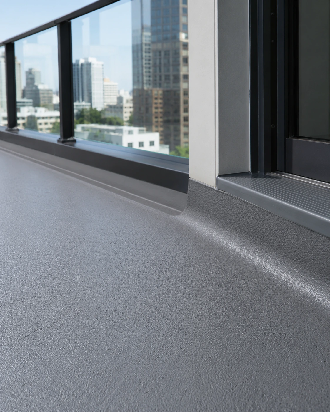 Deckrite membrane on a balcony