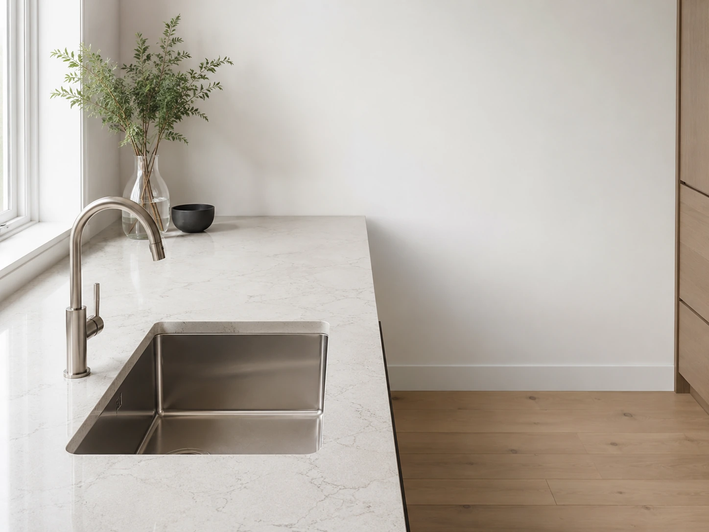 Kitchen interior in a finished project