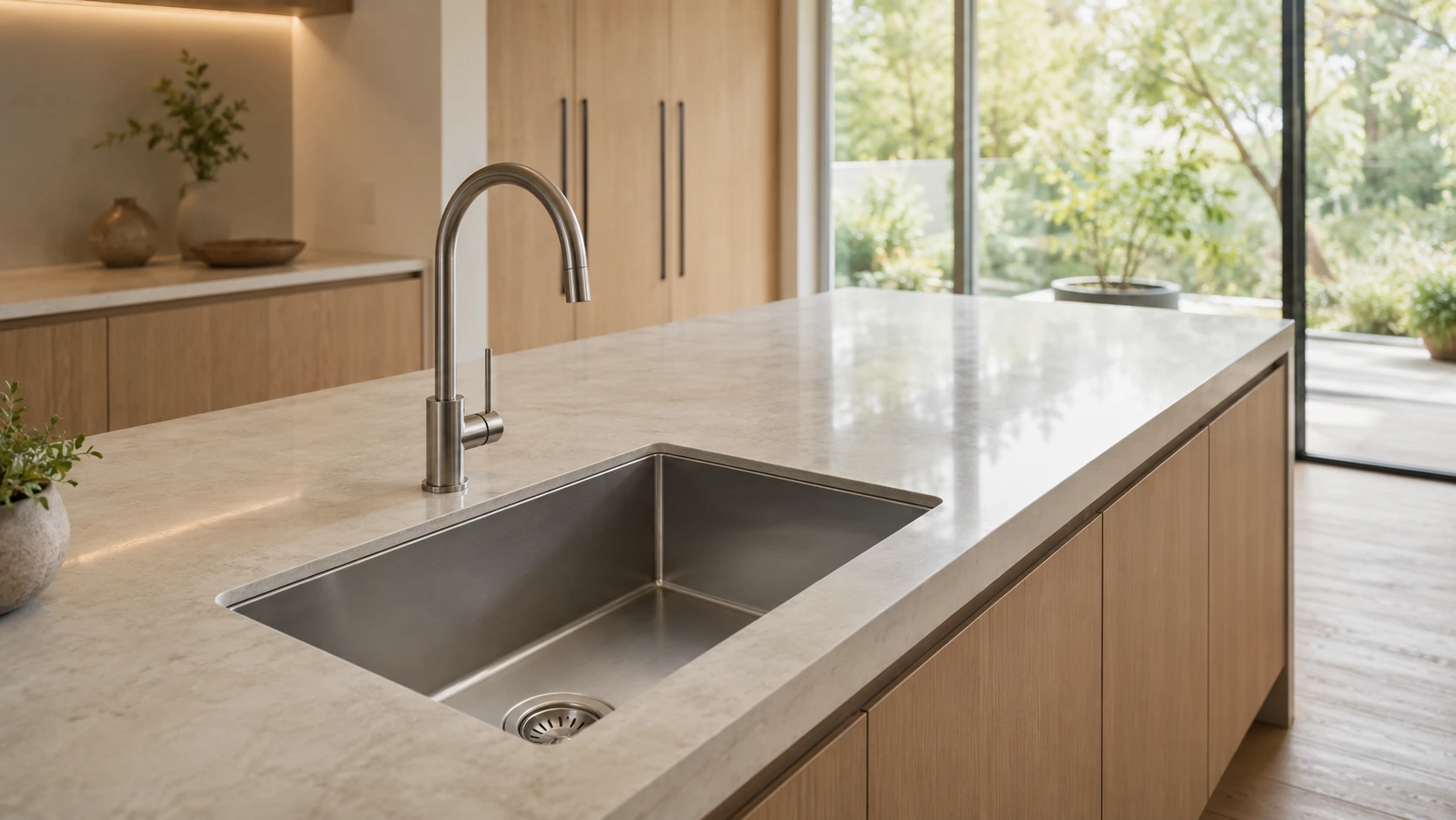 Kitchen interior in a finished project