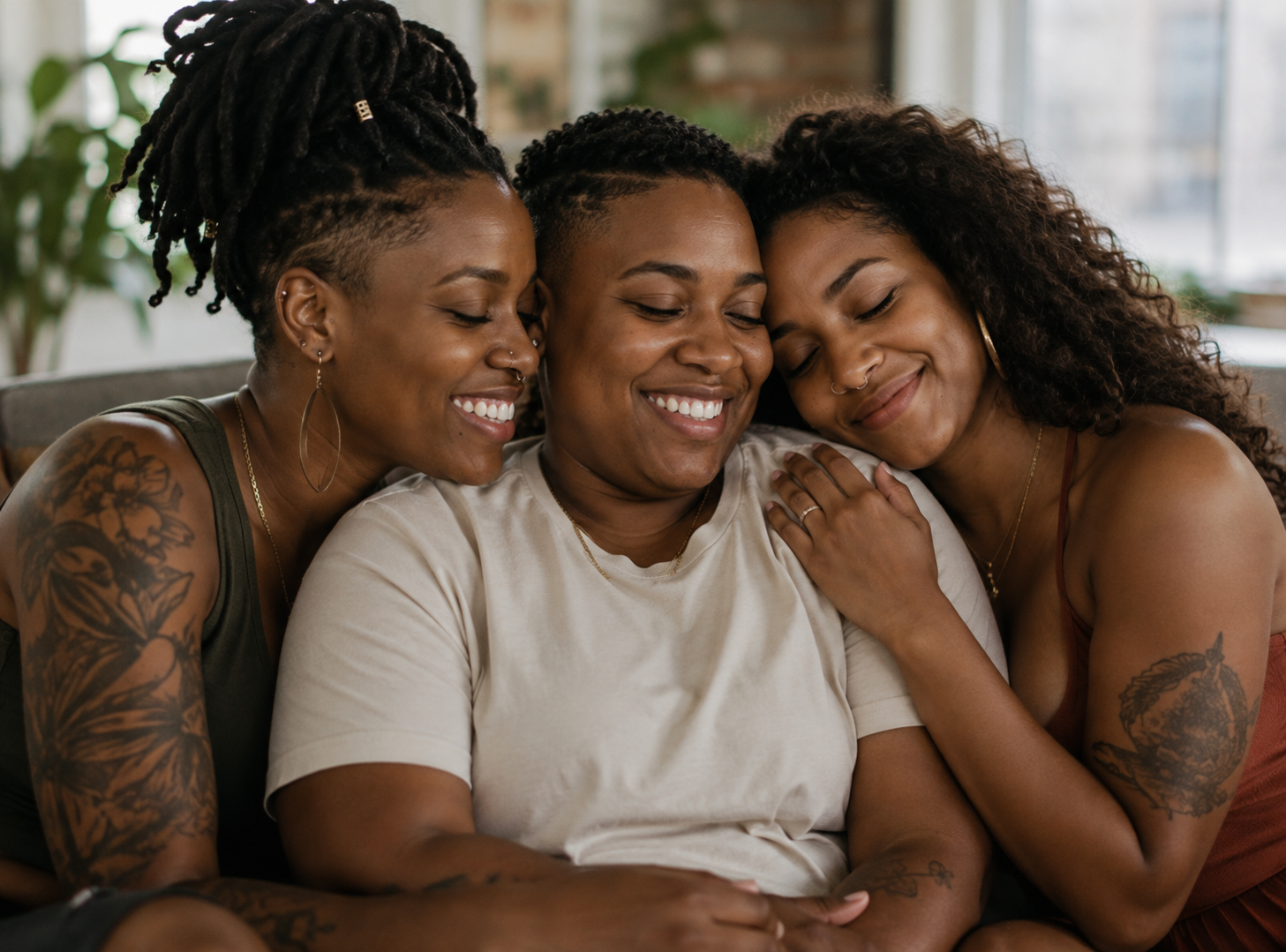 Partners sharing emotional connection