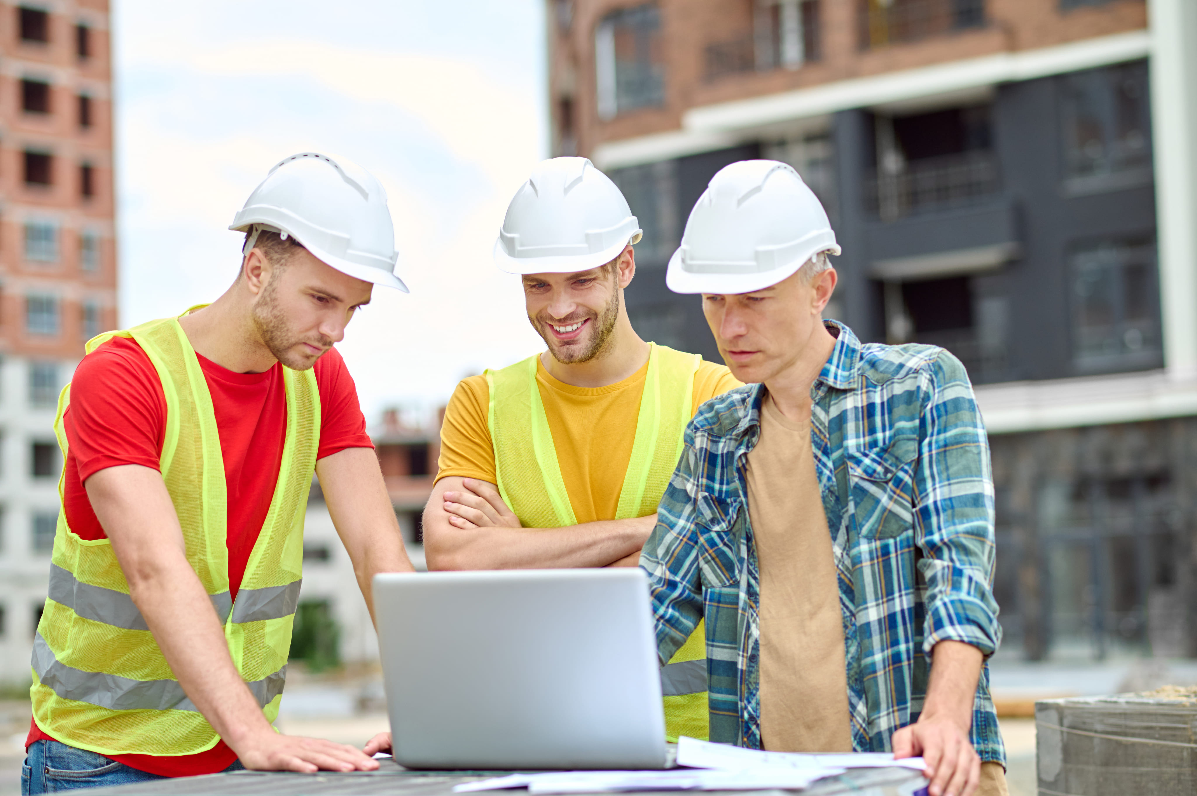 Construction team on site