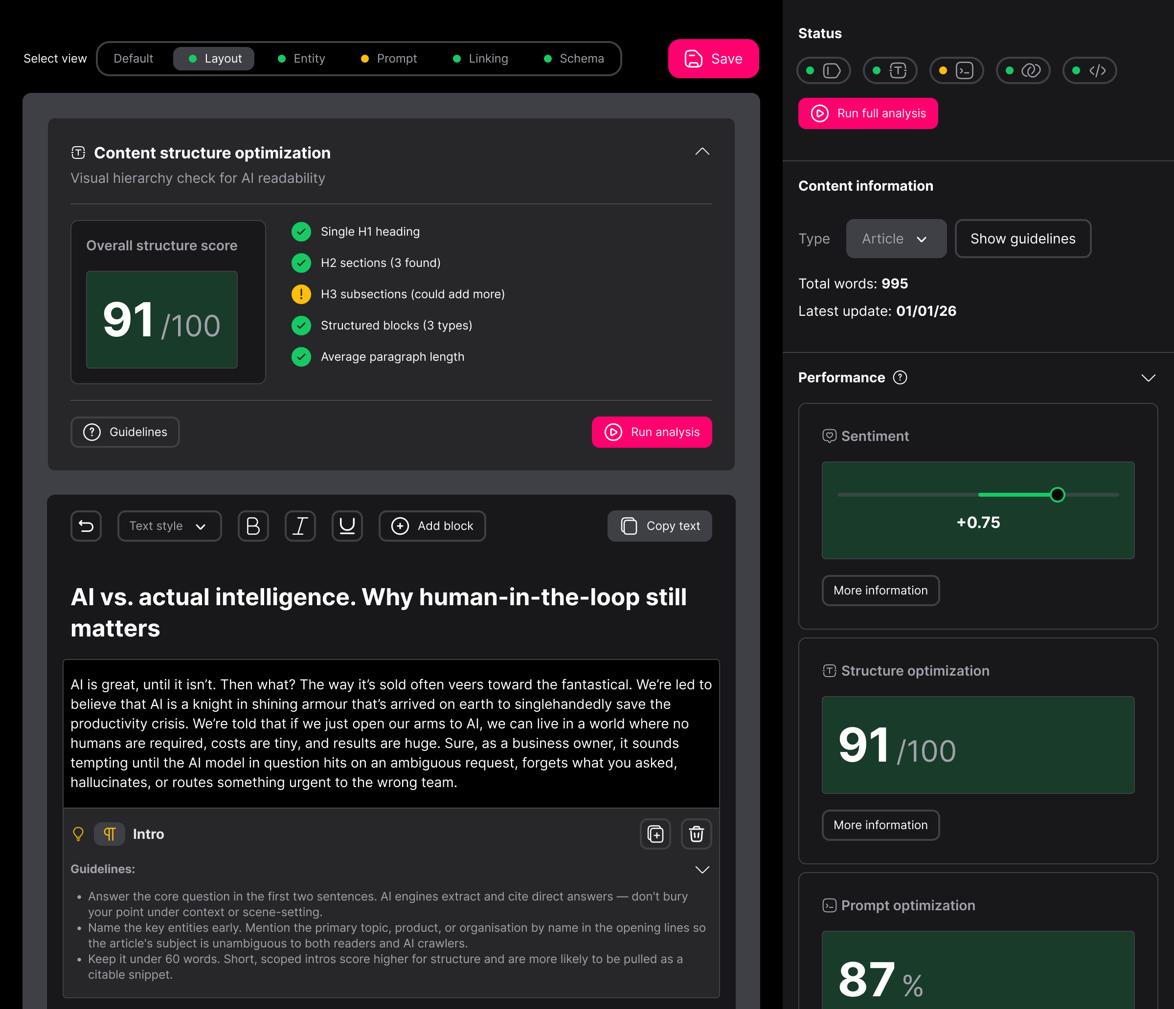 Sponsored content optimised for AI search