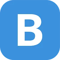 Pictogramme carré bleu avec la lettre B blanche, ligne du RER