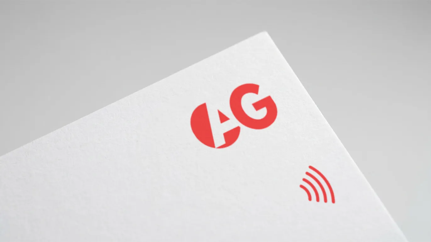 NFC paper business card with DBC1 branding