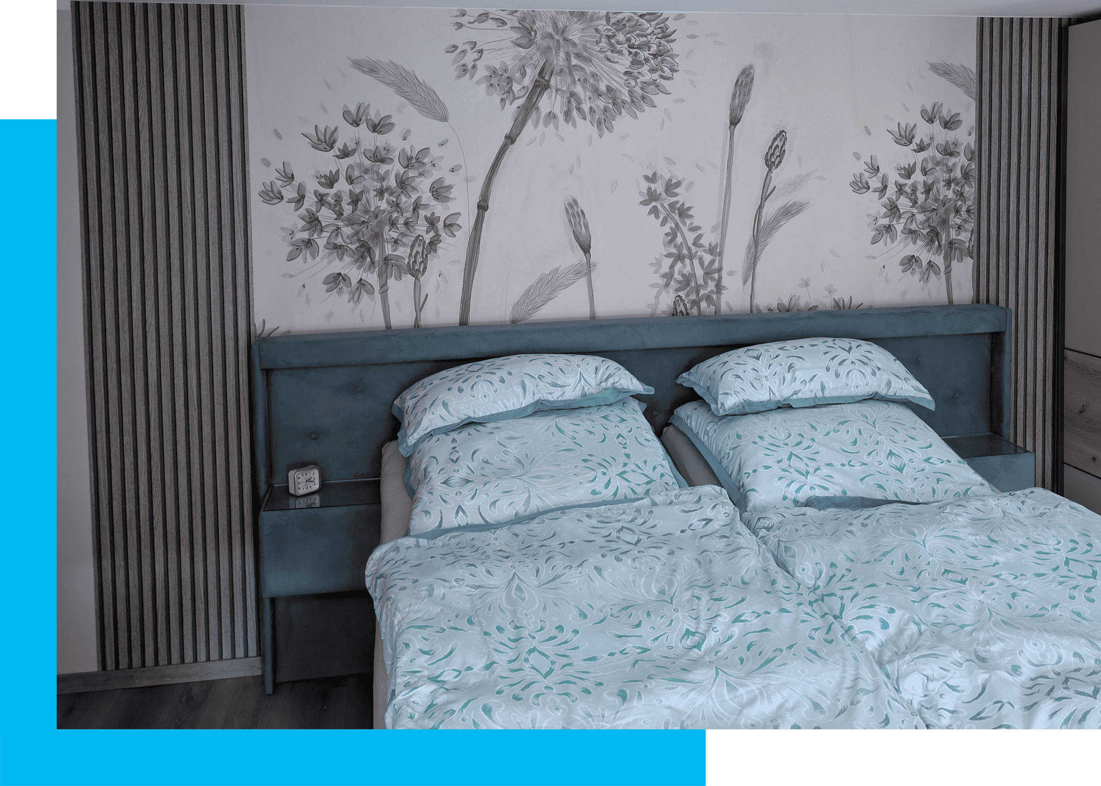 Individuell tapeziertes Schlafzimmer