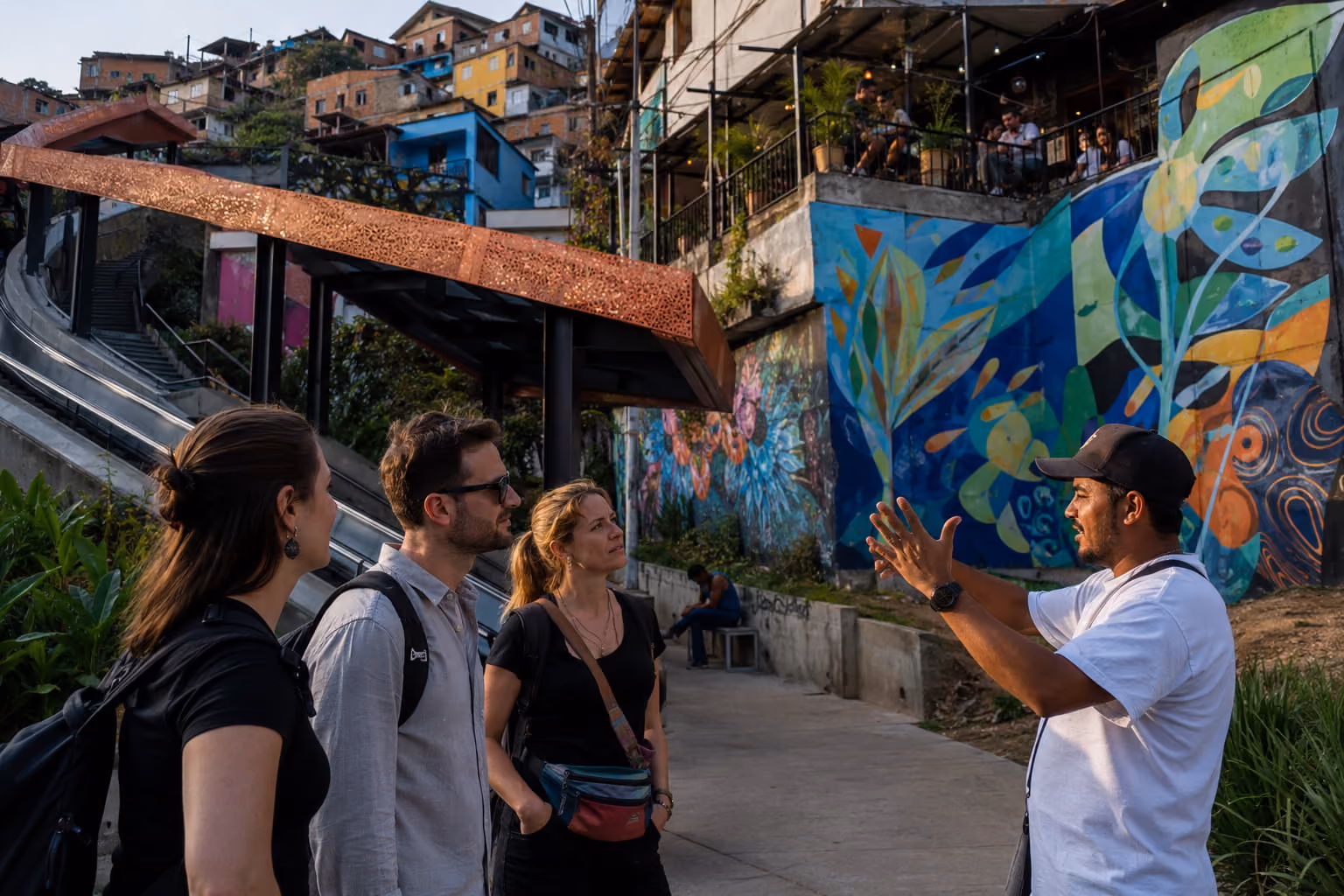 Local guide assisting guests during a private Colombia experience