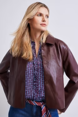 Rabe Winterkollektion, Lederjacke Burgund
