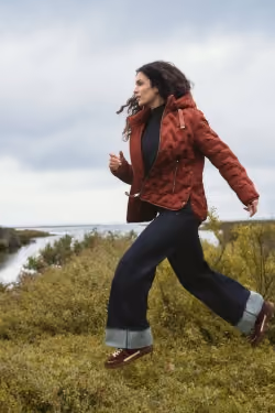 Barbara Lebek Winterkollektion, rote Steppjacke