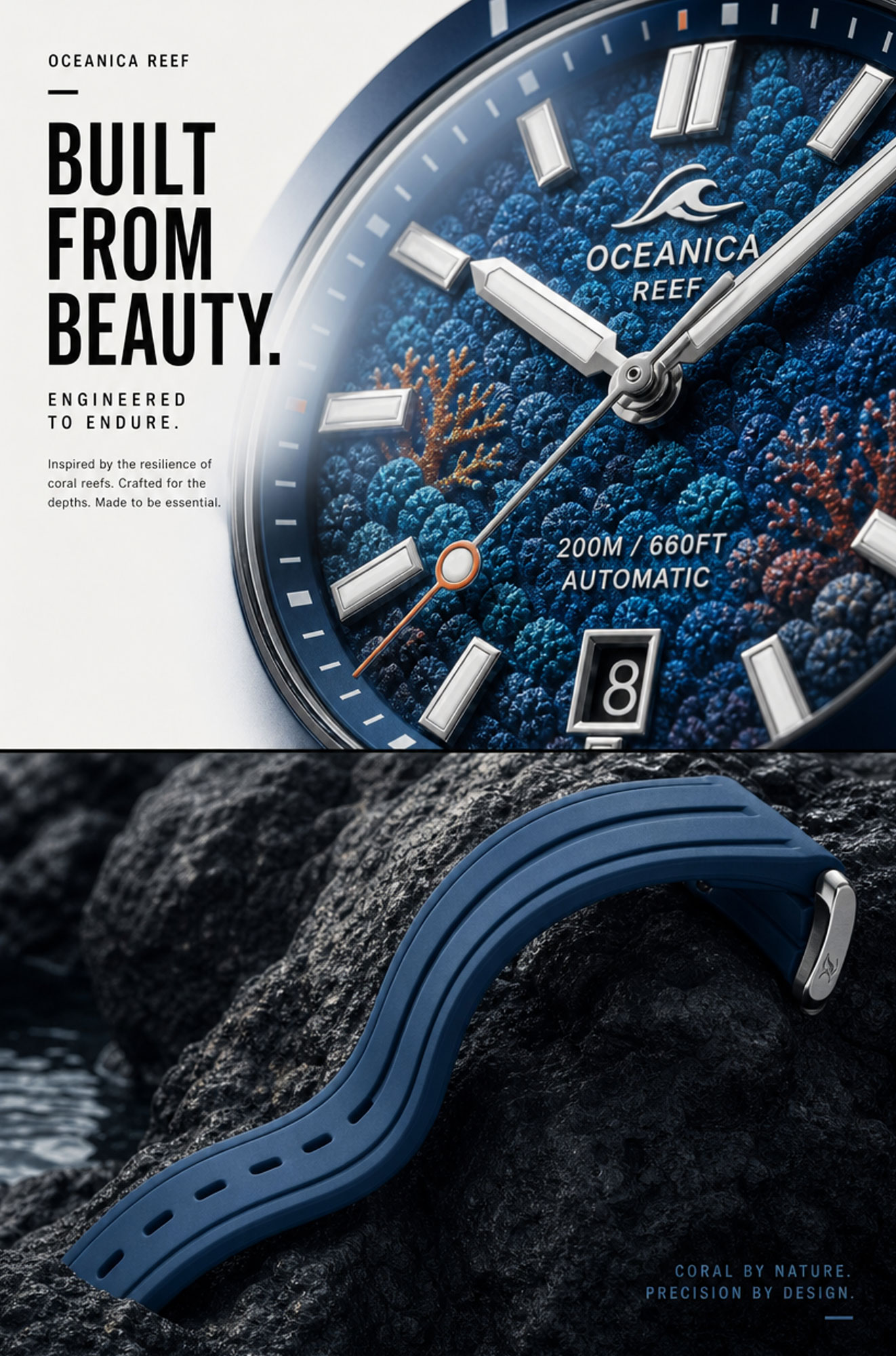 Oceanica poster surfeur en action tube