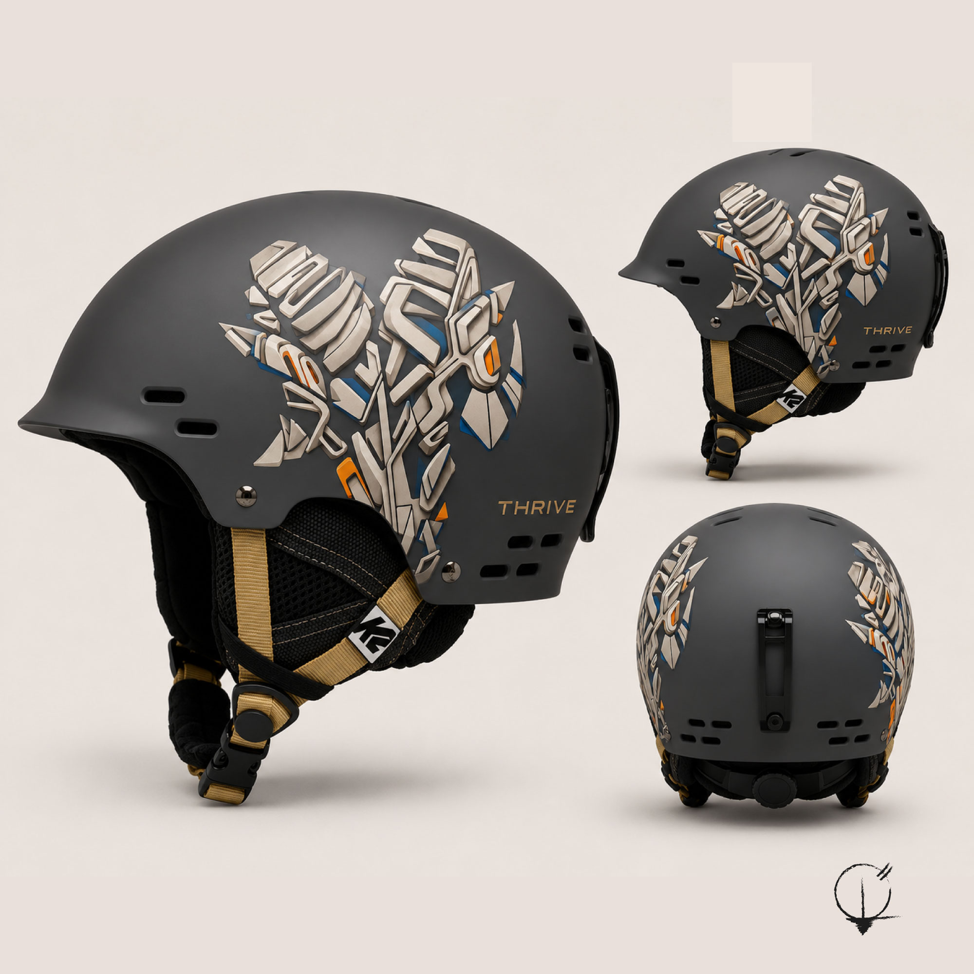 Le Bouc mockup casque de ski présentation projet