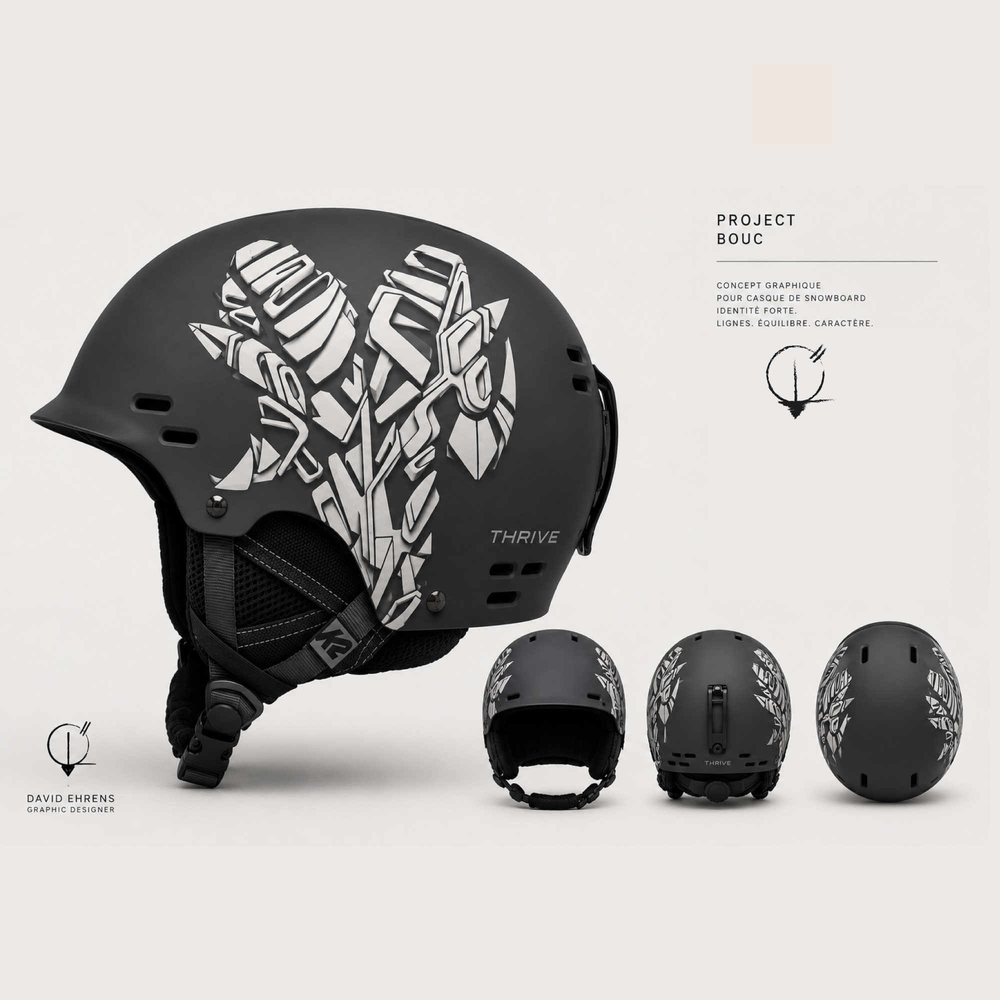 Le Bouc mockup casque de ski Thrive