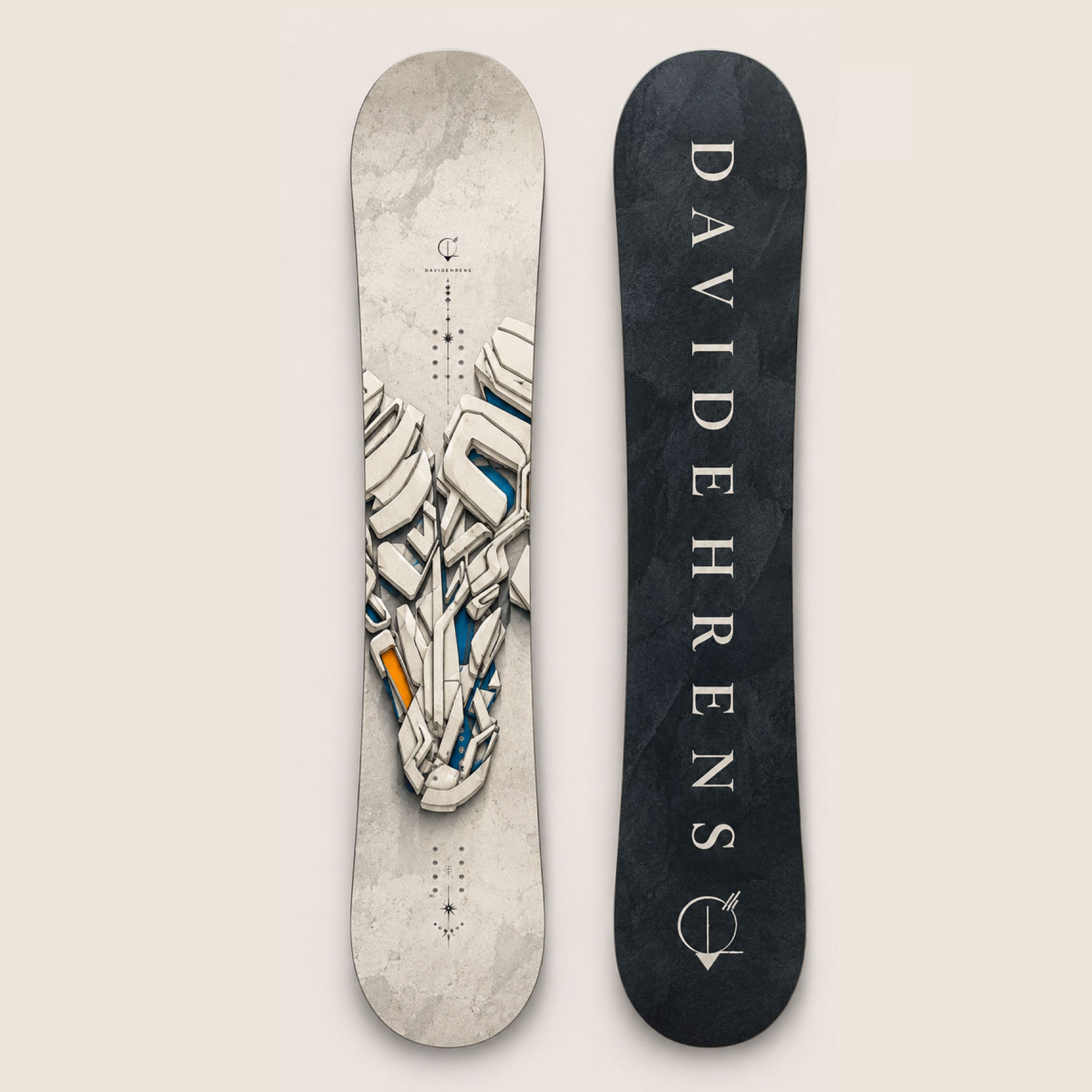 Le Bouc mockup snowboard concept complet