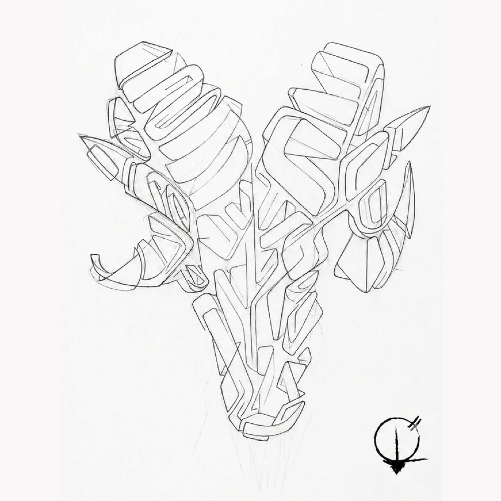 Le Bouc dessin original illustration