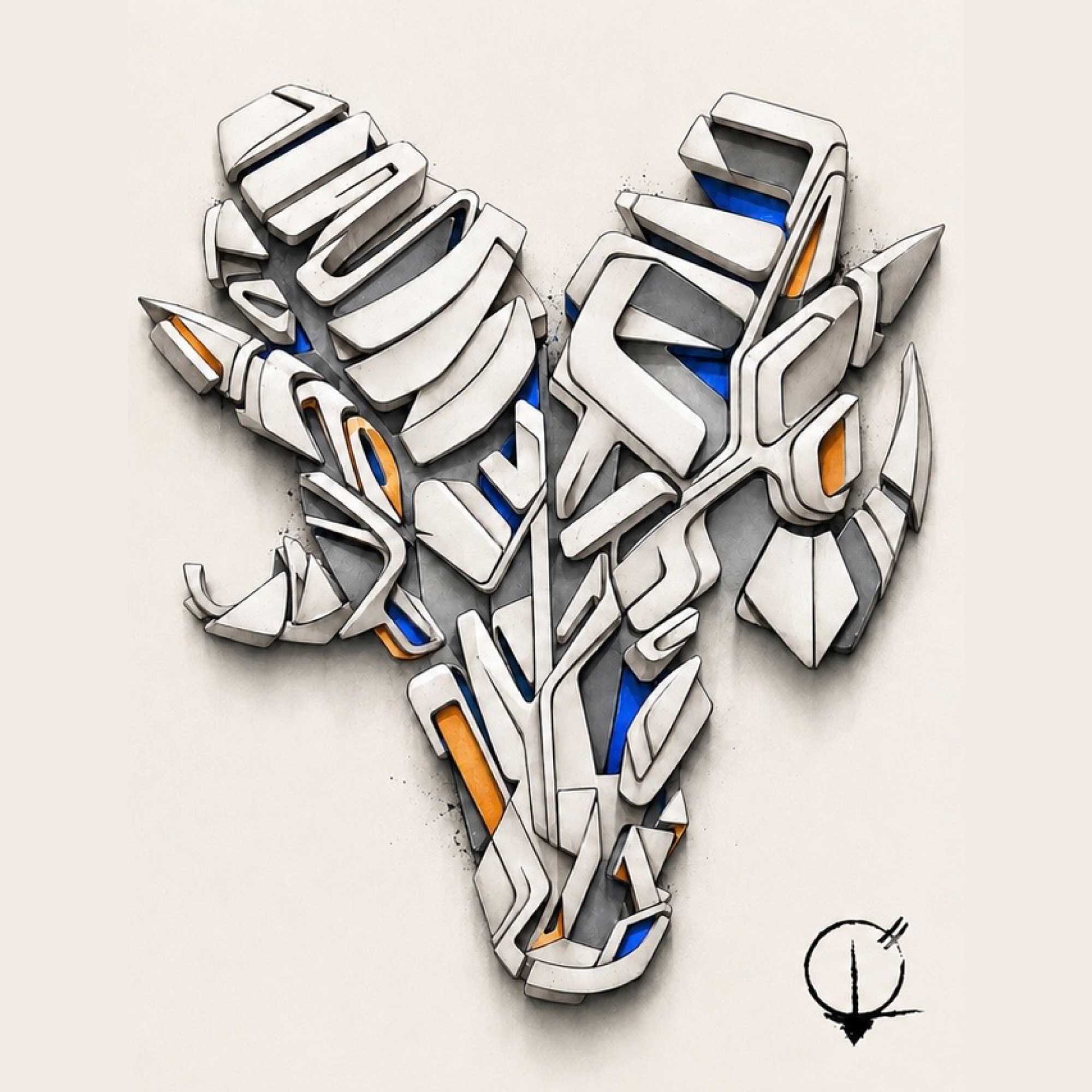 Le Bouc illustration 3D concept graphique