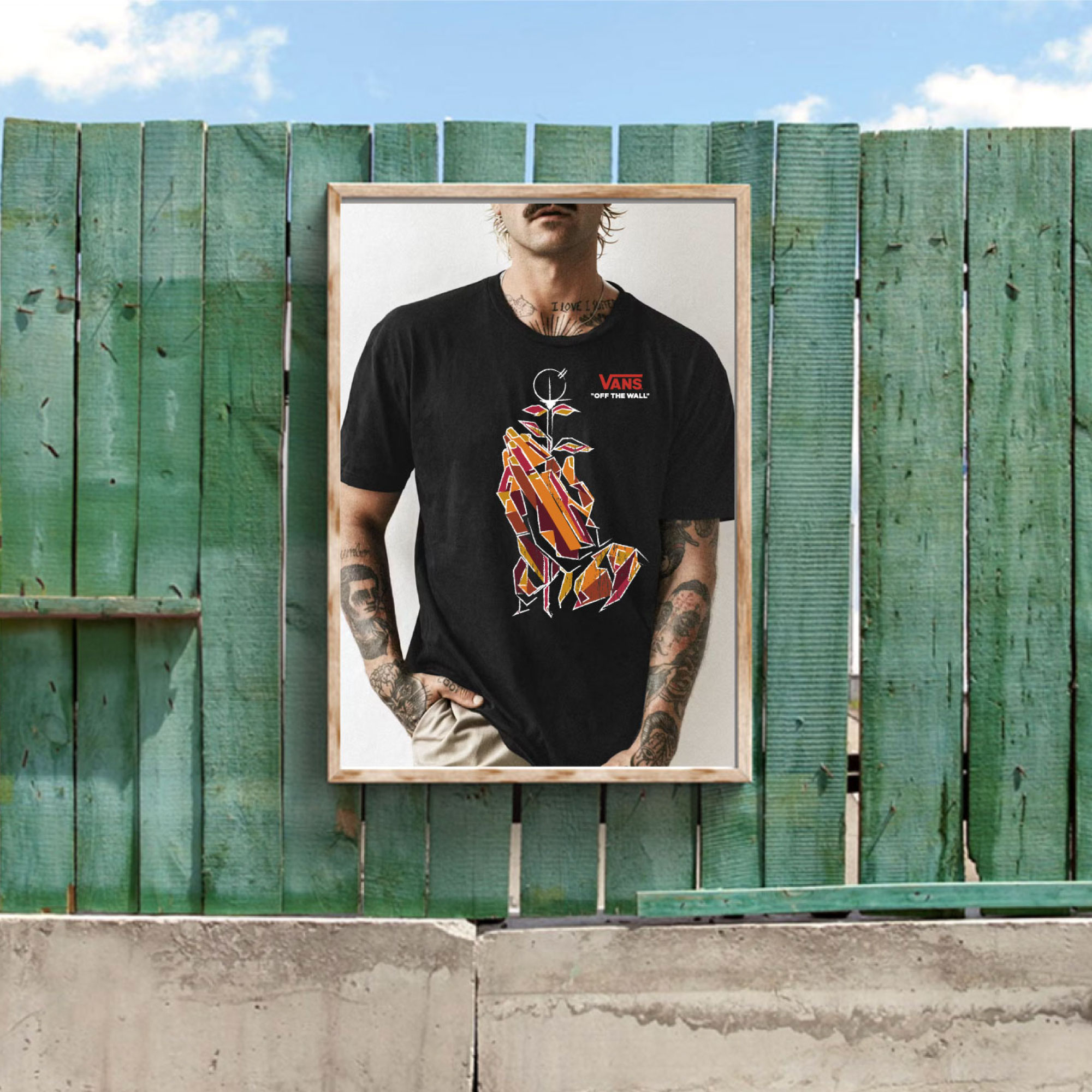 Affiche t-shirt La Main de Dieu - campagne murale