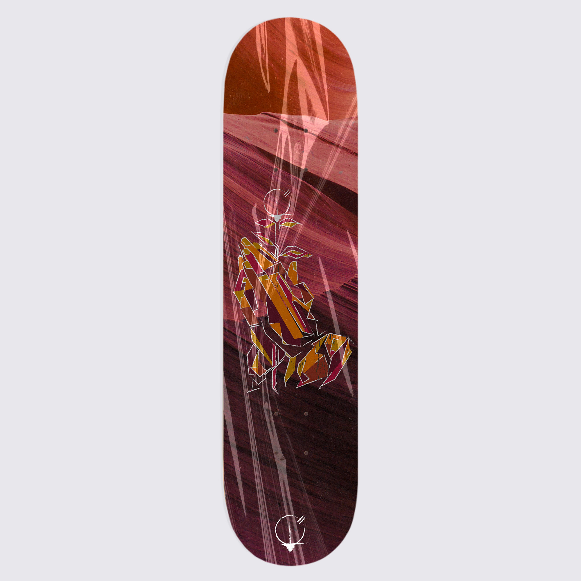 Skateboard La Main de Dieu - fond peinture