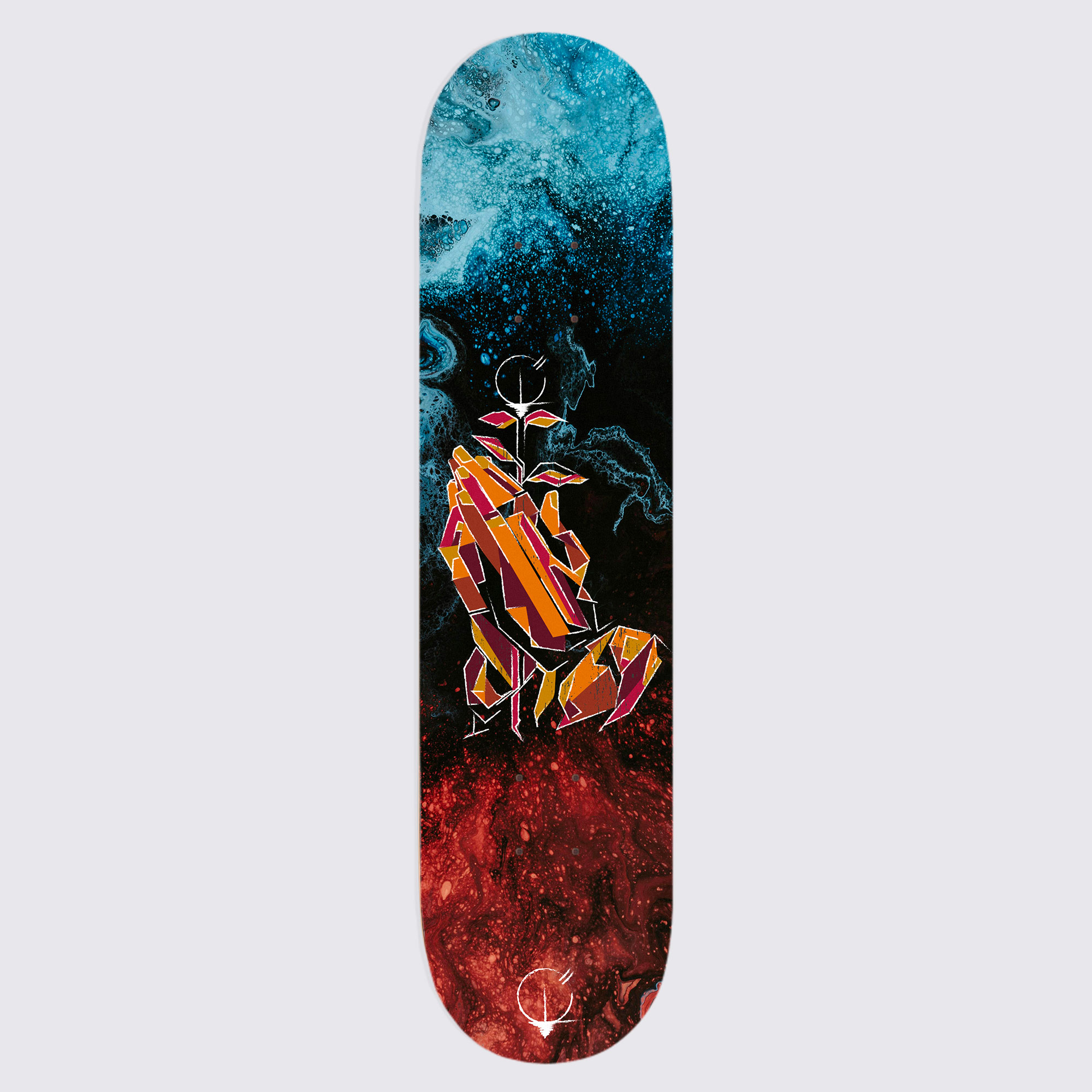 Skateboard La Main de Dieu - fond désert orange