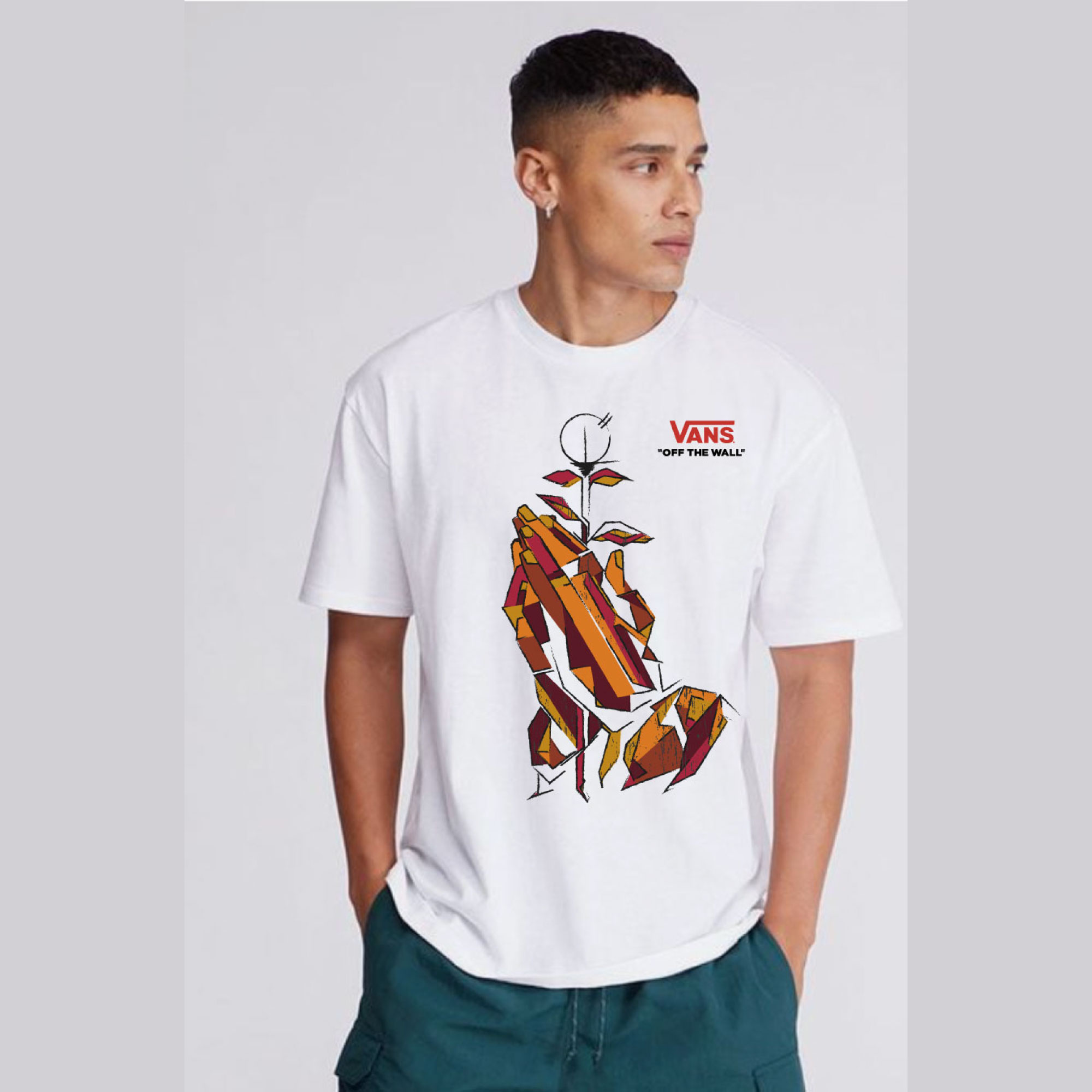 T-shirt blanc La Main de Dieu - dos