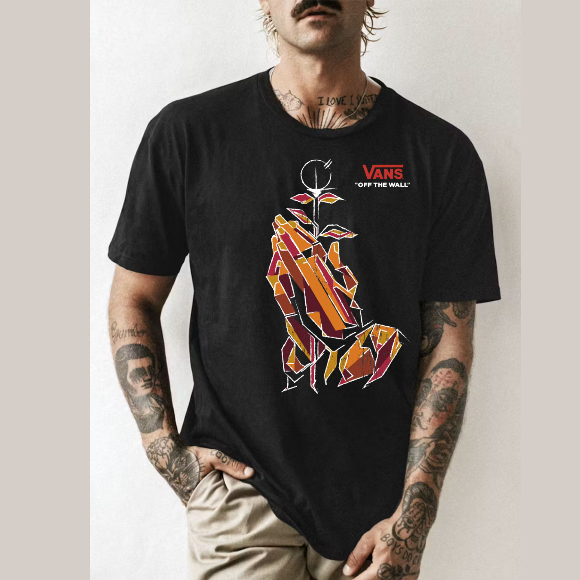 T-shirt noir La Main de Dieu