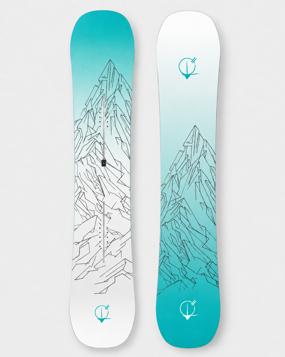 Altitude Fragmentée - snowboard bleu turquoise/blanc