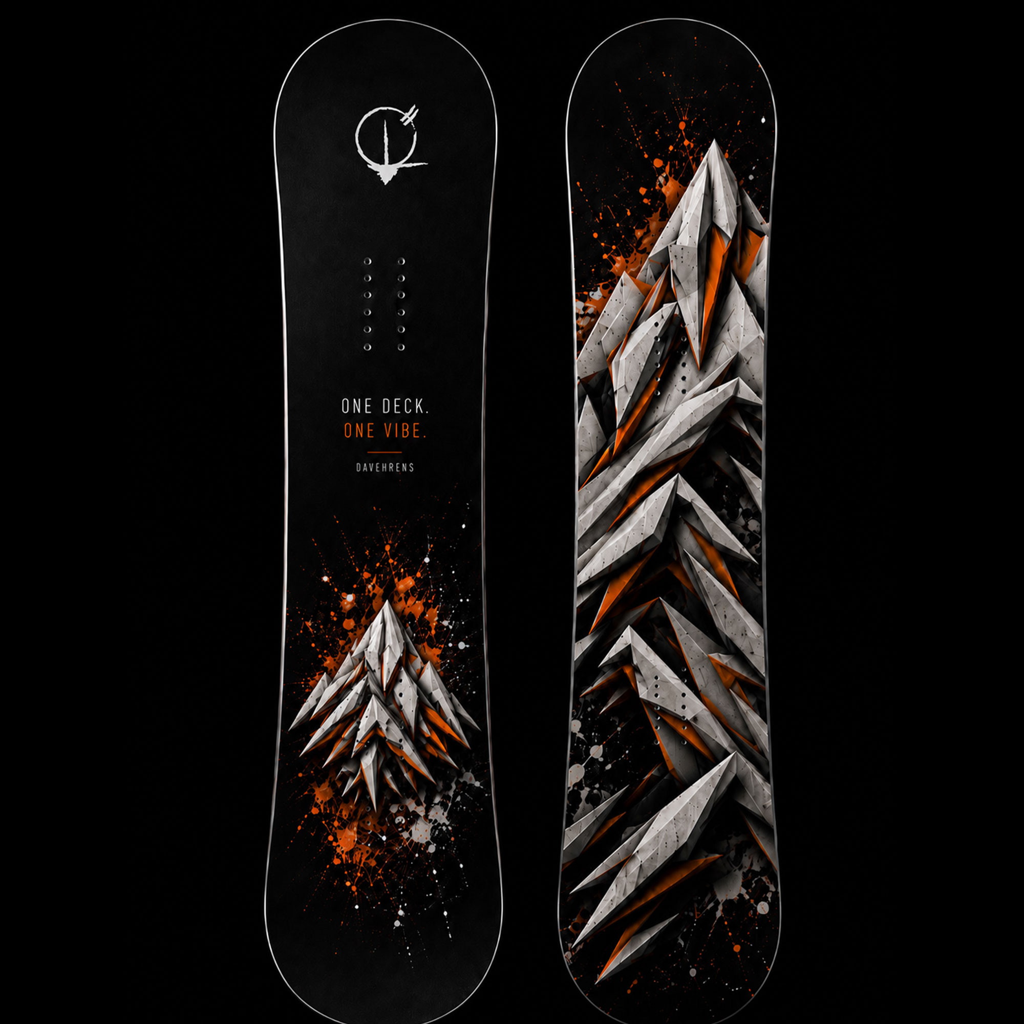 Altitude Fragmentée - snowboard slogan One Deck One Vibe