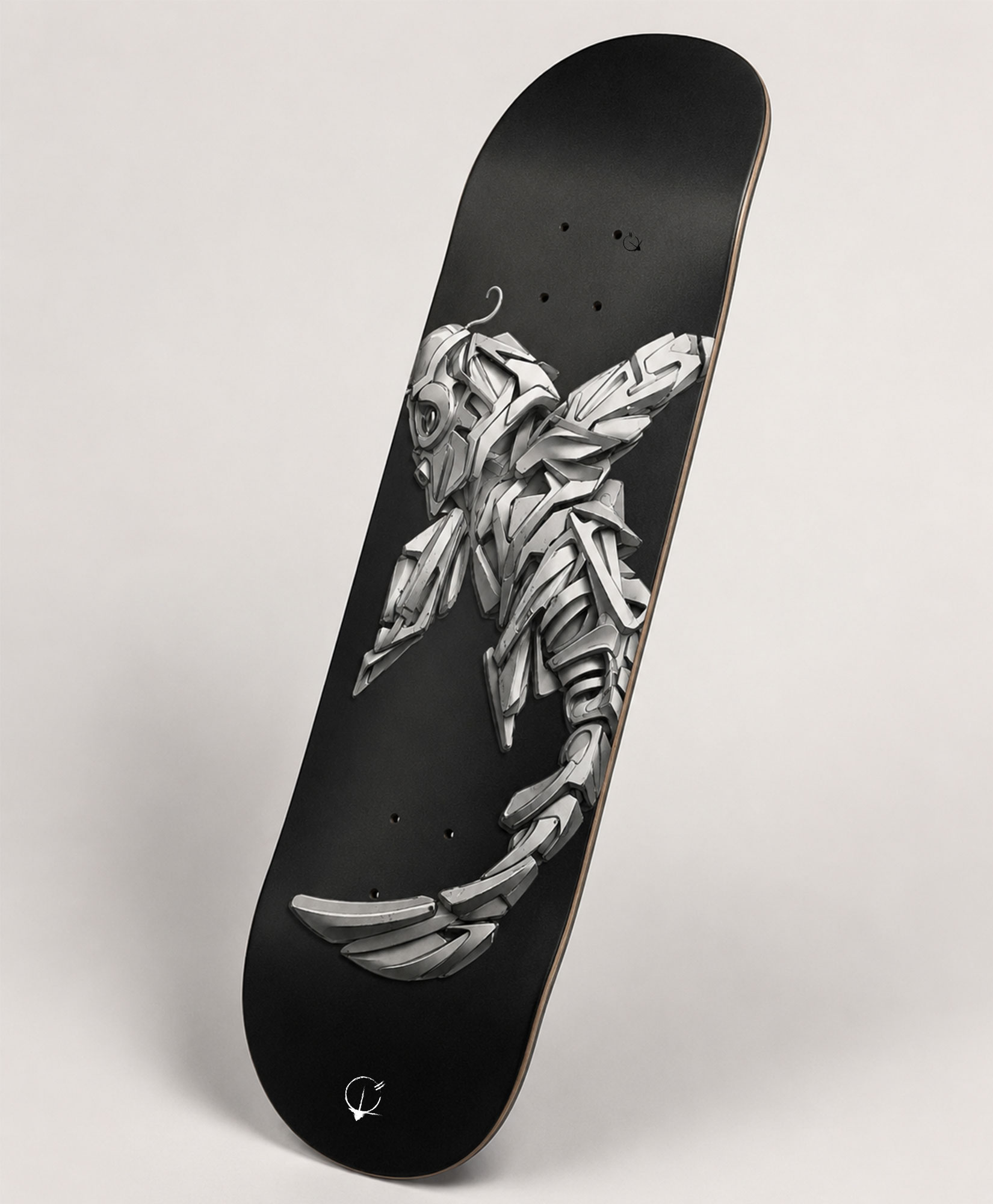 Carpe Kuoi - skateboard noir vue de profil