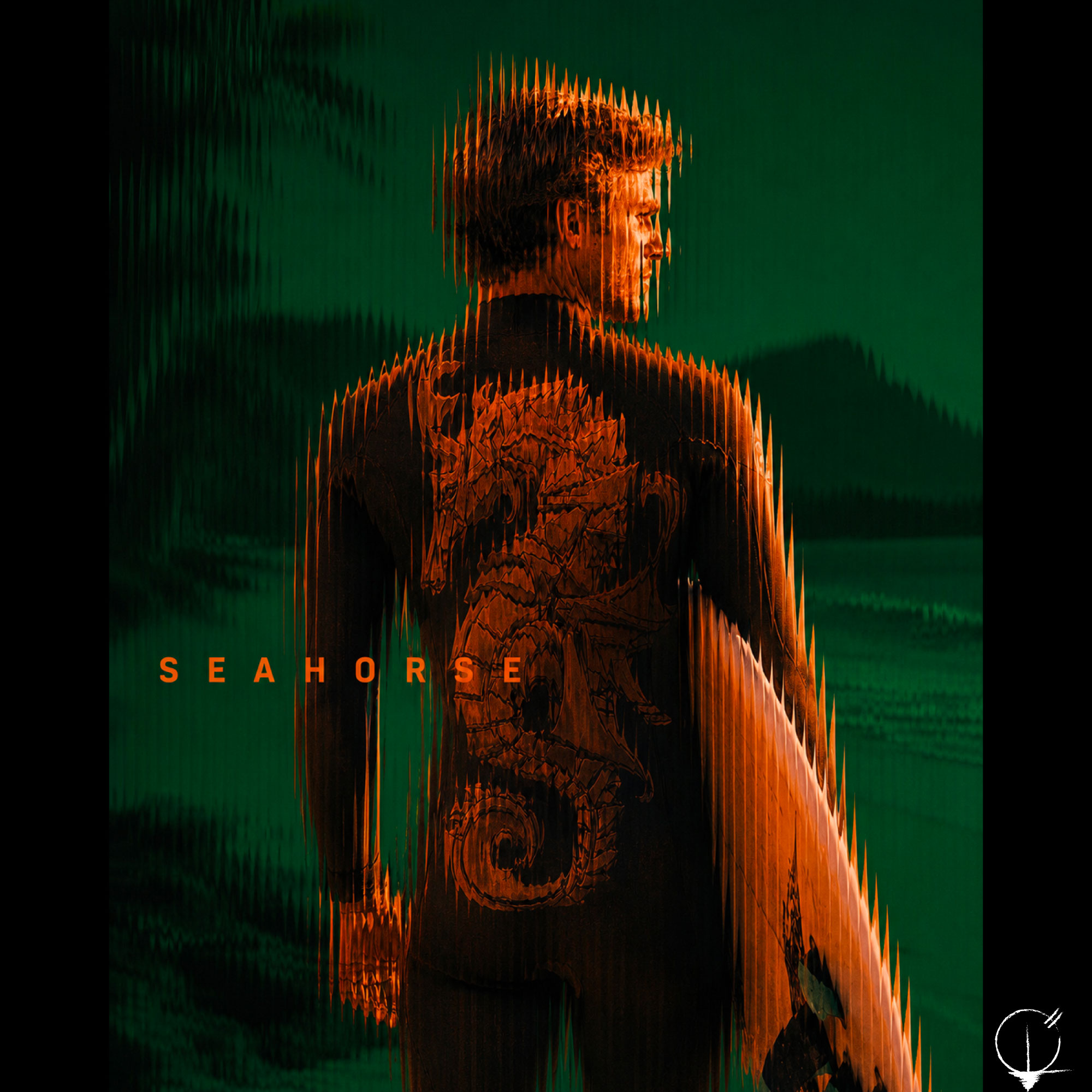 Seahorse affiche tatouage dos A