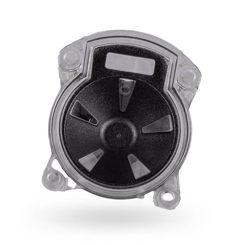Molded plastic housing assembly produced by Uniphase