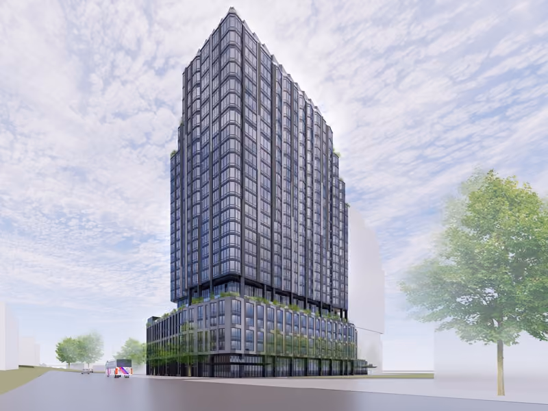 615 River Road, Edgewater — rendering of the residential tower