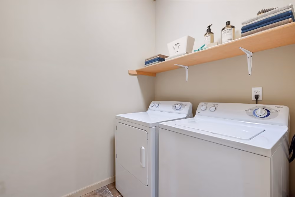 Laundry room with washer and dryer